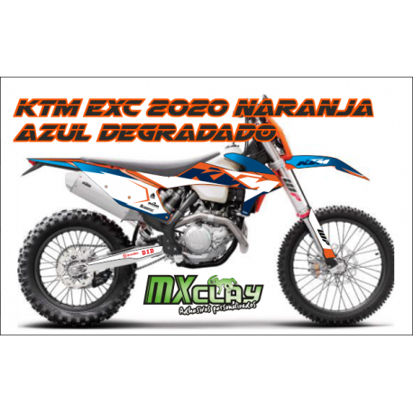 KTM EXC 2020 NARANJA AZUL DEGRADADO