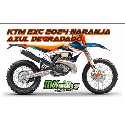 KTM EXC 2024 NARANJA AZUL DEGRADADO